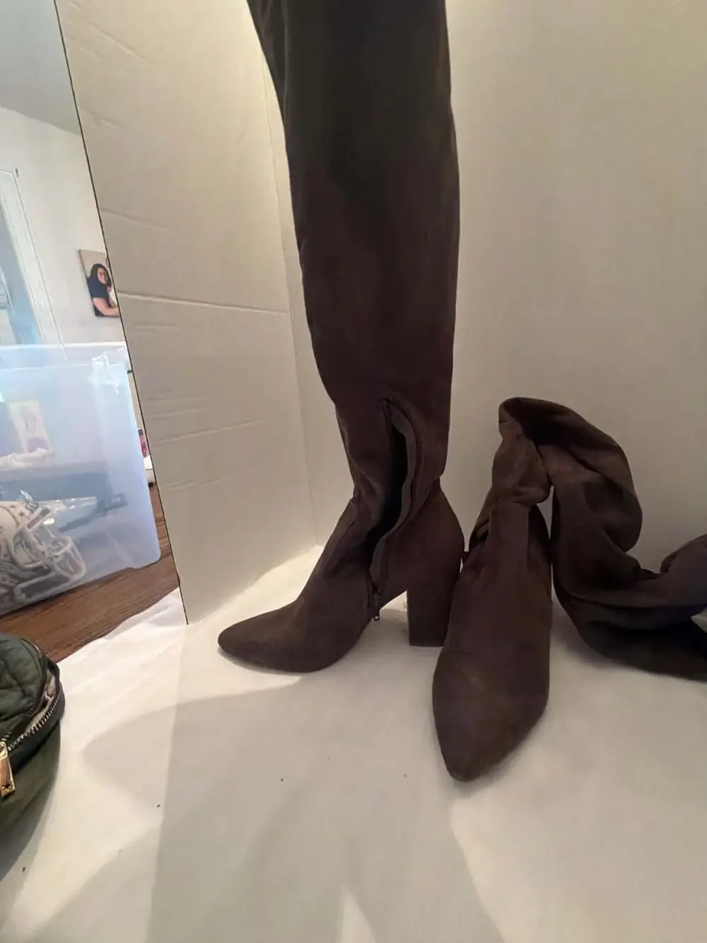 Journee Collection Rational Over The Knee Boot Size 8M Brown Suede